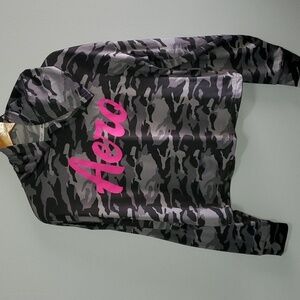 Aeropostale sport top women’s size large  cameo sweatshirt hoodie pink aero logo